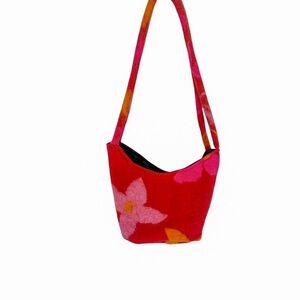 K.P.C. Women's Vintage Felted Wool Multicolor Crossbody Bag